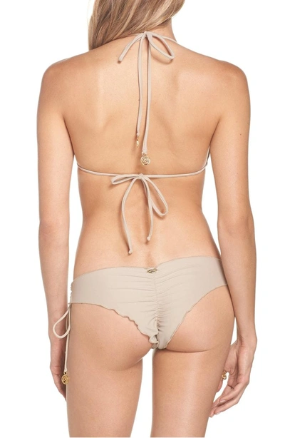 Shop Luli Fama Interlaced Bikini Top In Cemento