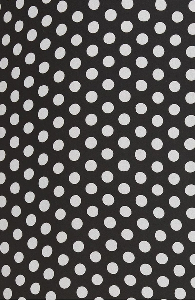 Shop Milly Dot Print Silk Georgette Skirt In Black/ White
