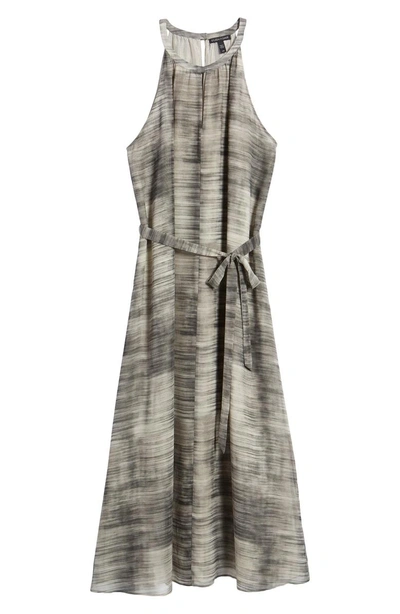 Shop Eileen Fisher Silk Midi Dress In Limestone