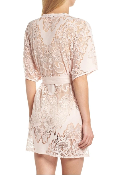 Shop Flora Nikrooz Millie Lace Robe In Buff