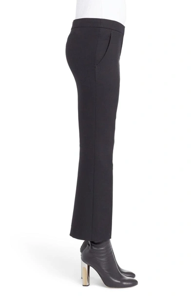 Shop Alexander Mcqueen Kickback Crop Flare Pants In Black