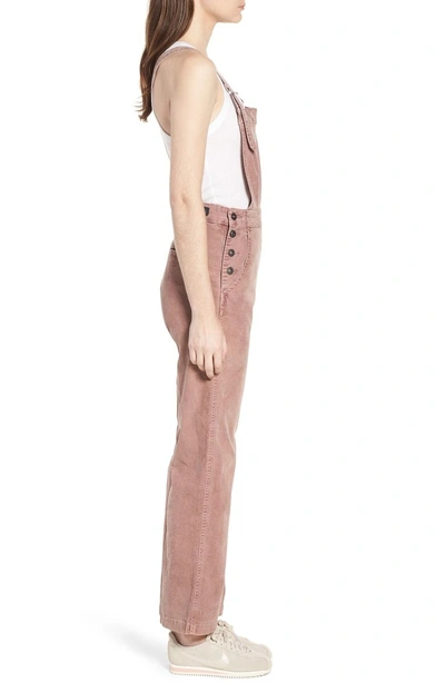Shop Ag Gwendolyn Corduroy Overalls In Sulfur Pale Wisteria