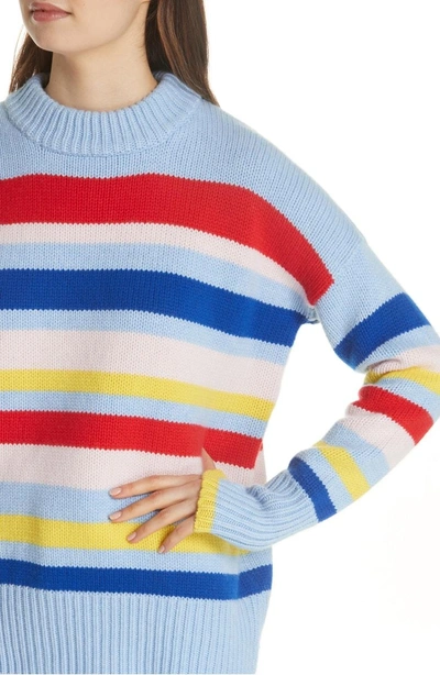 Shop La Ligne Happy Marin Sweater In Rainbow Stripe