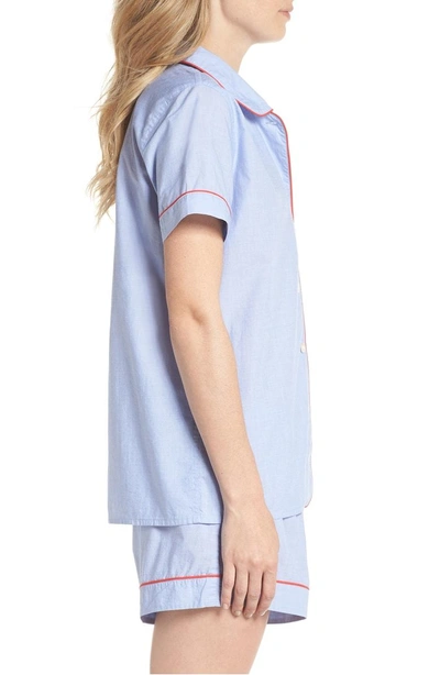 Shop Jcrew Tipped Pajama Set In Hydrangea