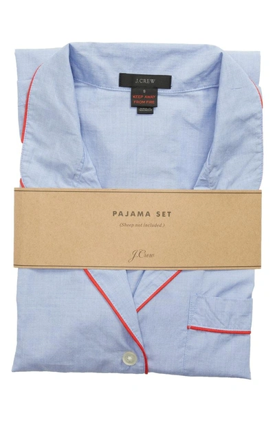 Shop Jcrew Tipped Pajama Set In Hydrangea