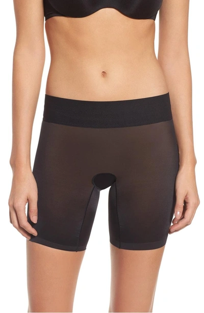 Shop Wolford Sheer Touch Control Shorts In Black