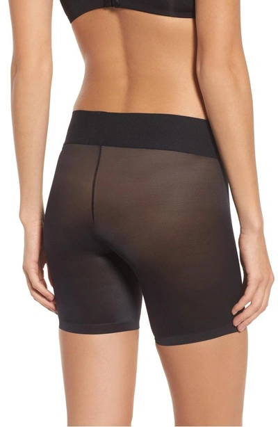 Shop Wolford Sheer Touch Control Shorts In Black