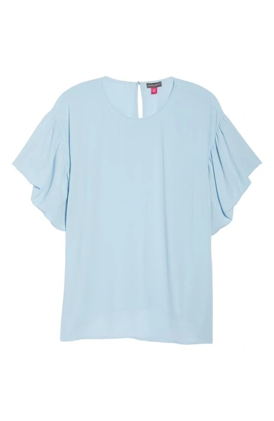 Shop Vince Camuto Bubble Sleeve Blouse In Dew Blue