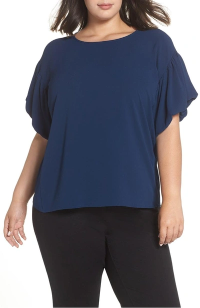 Shop Vince Camuto Bubble Sleeve Blouse In Amalfi