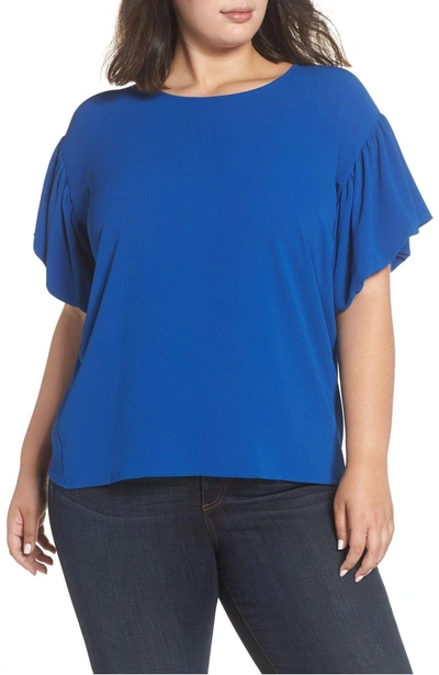 Shop Vince Camuto Bubble Sleeve Blouse In High Tide
