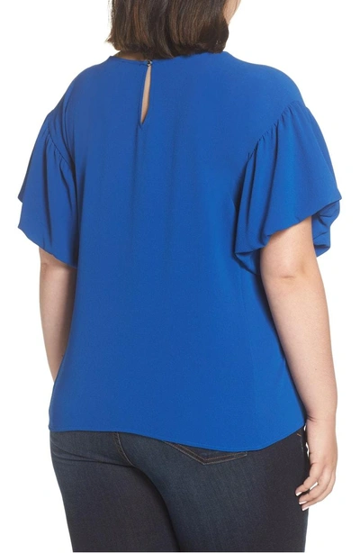 Shop Vince Camuto Bubble Sleeve Blouse In High Tide