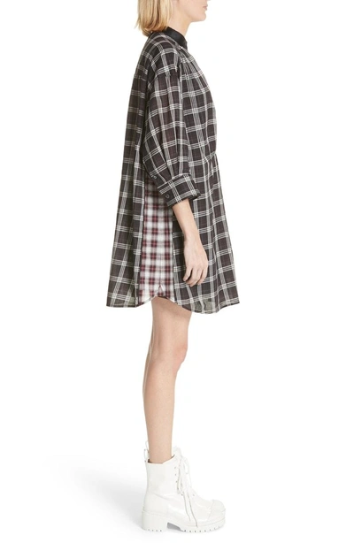 Shop Marc Jacobs Patchwork Plaid Dress In Black/ White