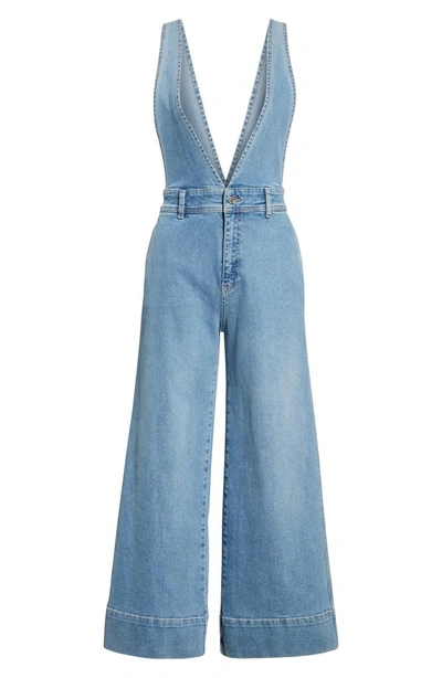 Shop Free People A-line Overalls In Light Denim