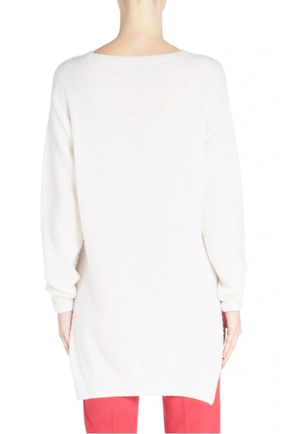 Shop Fendi Heart Logo Cashmere Sweater In White