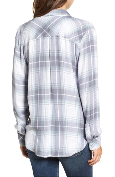 Shop Rails Hunter Plaid Shirt In Ocean Blue/ White