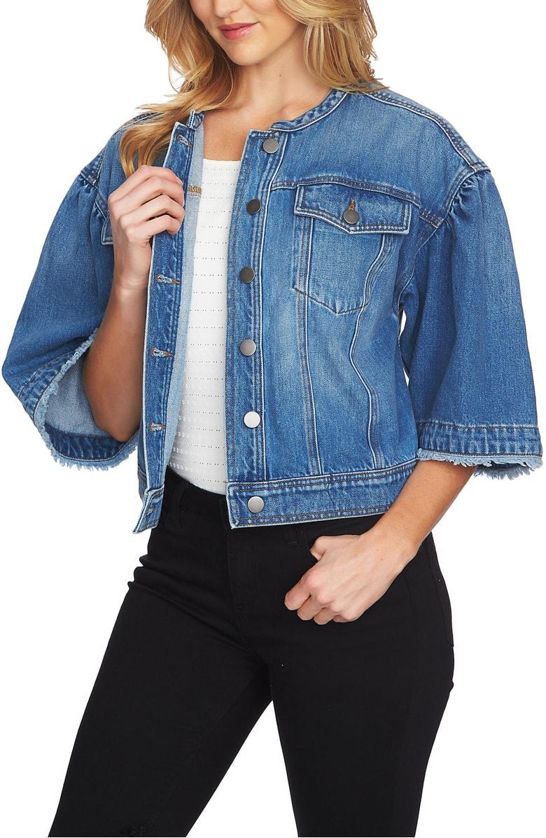 wide sleeve denim jacket