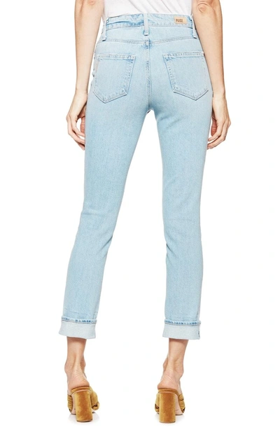 Shop Paige Sarah Button Fly High Waist Slim Jeans In Yosemite