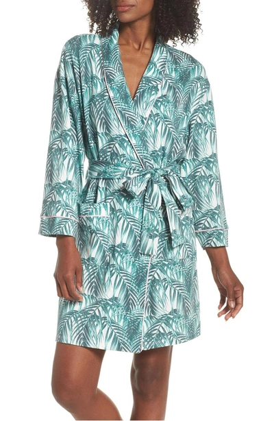 Shop Bedhead Print Knit Short Robe In Maui Palm
