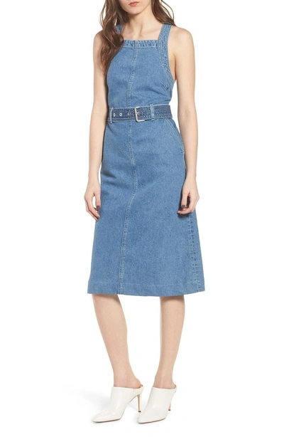 Shop Dl 1961 Roxanne Belted Denim Dress In Chapel