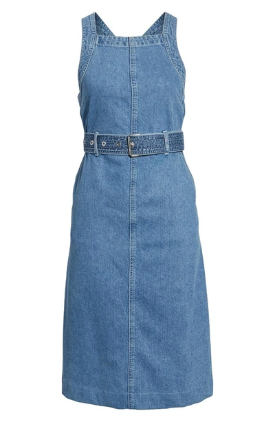 Shop Dl 1961 Roxanne Belted Denim Dress In Chapel