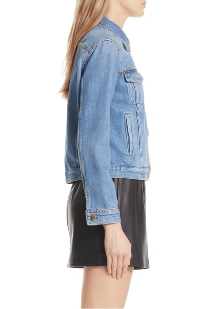 Shop Frame Studded Denim Jacket In Hedser Hill