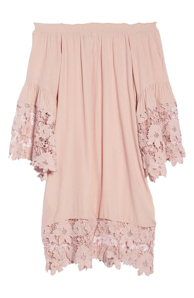 Shop Muche Et Muchette Jolie Lace Accent Cover-up Dress In Blush