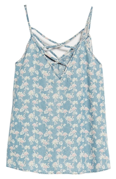 Shop Billy T Pink Flamingo Camisole Top In Blue Flamingo