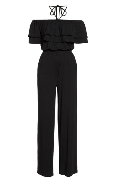 Shop Bb Dakota Aryes Halter Jumpsuit In Black