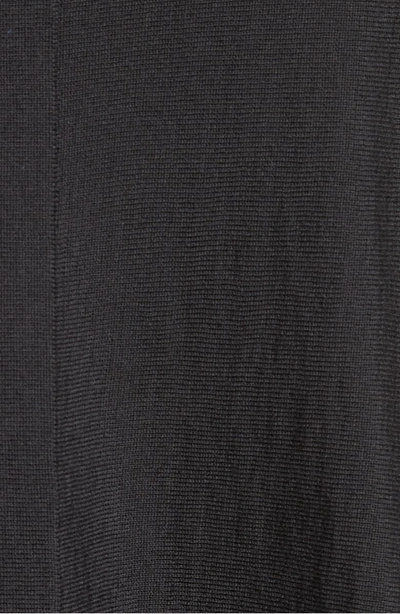 Shop Rick Owens Merino Wool Drape Cardigan In Black