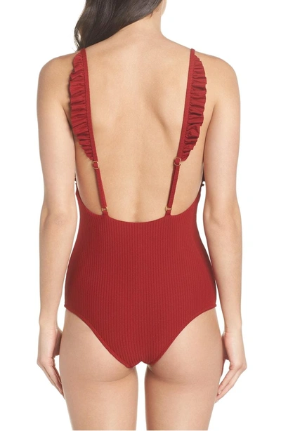 Shop Made By Dawn Butterfly One-piece Swimsuit In Root Rib