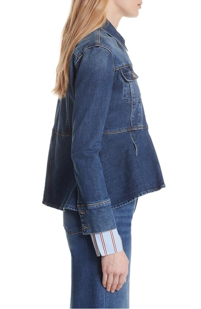 Shop Frame Flounce Denim Jacket In Delavan