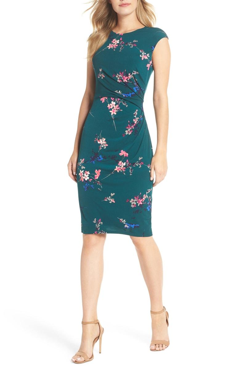 eliza j floral sheath dress