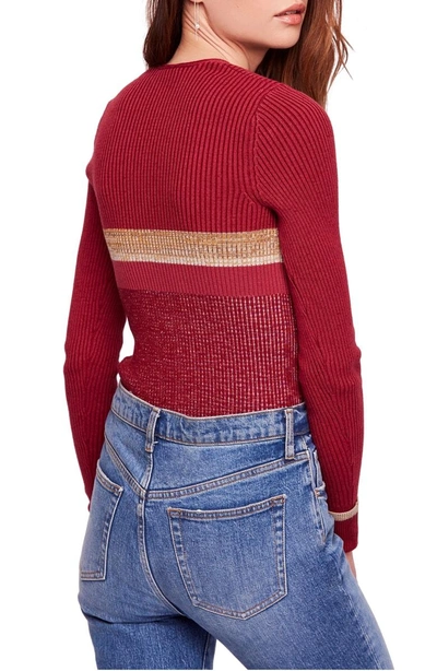 Shop Free People Frequency Ribbed Sweater In Pink