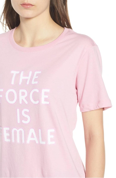 Shop Rebecca Minkoff The Force Is Female Tee In Pink/ Hot Pink