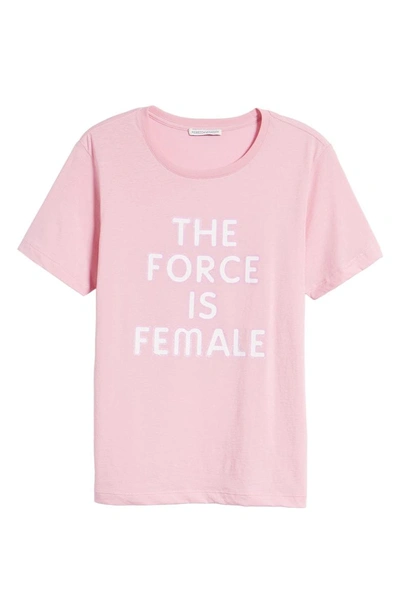 Shop Rebecca Minkoff The Force Is Female Tee In Pink/ Hot Pink