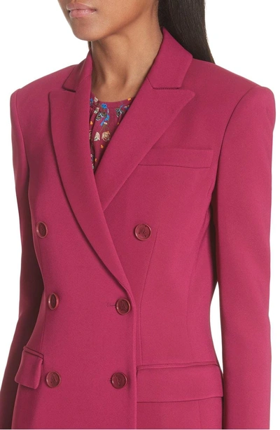 Shop Altuzarra Double Breasted Blazer In Dahlia