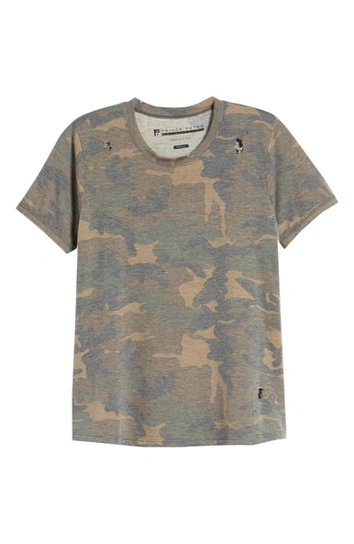 Shop Prince Peter Distressed Camo Tee In Army