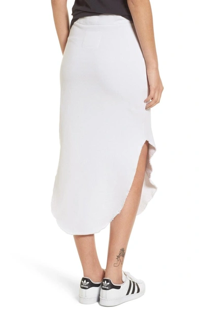 Shop Frank & Eileen Tee Lab Midi Fleece Skirt In Dirty White