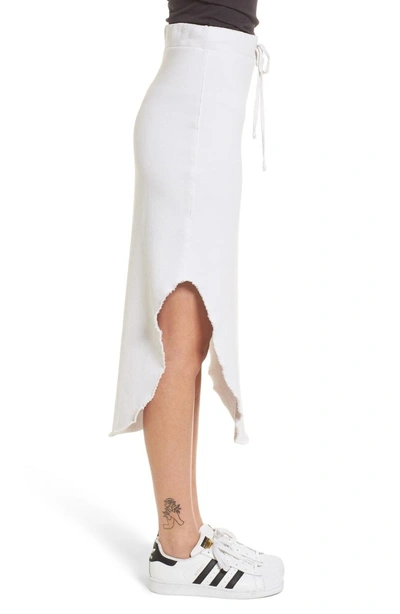 Shop Frank & Eileen Tee Lab Midi Fleece Skirt In Dirty White