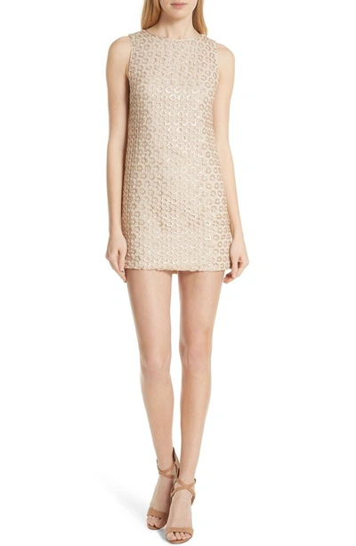 Shop Alice And Olivia Clyde A-line Dress In Gold
