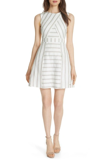 Shop Ted Baker Colour By Numbers Cross Front Skater Dress In Ivory