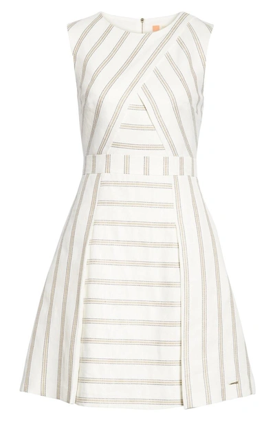Shop Ted Baker Colour By Numbers Cross Front Skater Dress In Ivory