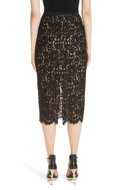 Shop Michael Kors Lace Pencil Skirt In Black