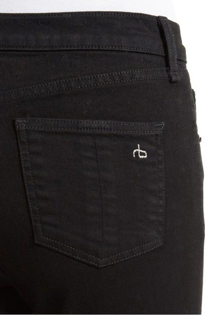 Shop Rag & Bone Cutoff Capri Jeans In Black Hampton