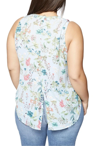 Shop Sanctuary Craft Floral Print Shell In Bluebell