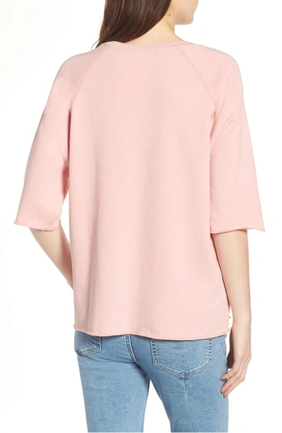 Shop South Parade Julie - Zigzag Eyelets Terry Top In Pink