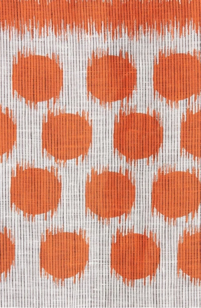Shop Zero + Maria Cornejo Dot Print Linen Dress In Safety Orange-ink