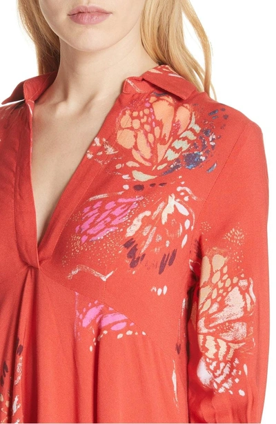 Shop Free People Field Of Butterflies Tunic In Red