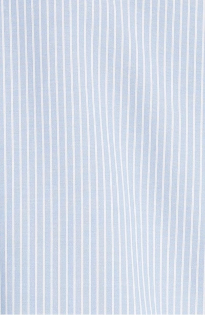 Shop Kate Spade Flutter Sleeve Stripe Cotton Blouse In Manatee/ Fresh White