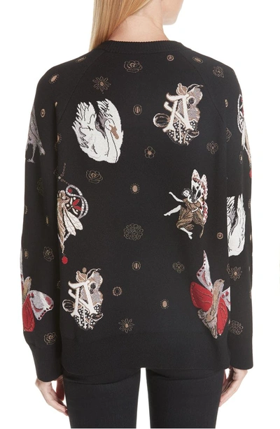 Shop Alexander Mcqueen Gothic Fairytale Jacquard Knit Sweater In Black/ Multicolor/ Gold